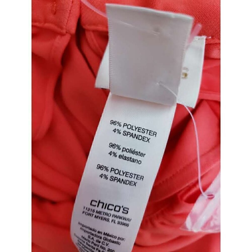 Chicos Women's Pant Jumpsuit Halter Neck Sleeveless Stretch Zip Orange Sz XL NEW - Picture 6 of 8